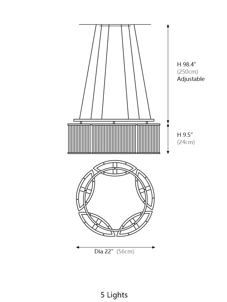 Stilio Glass Chandelier