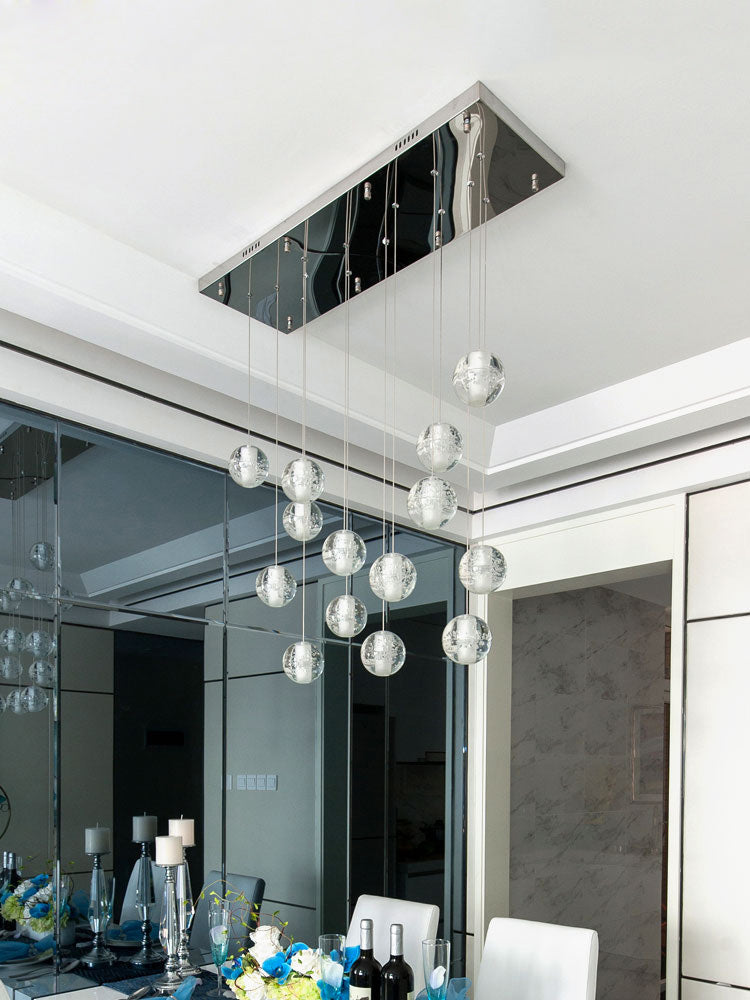 Crystal Bubble Ball Staircase Pendant Light