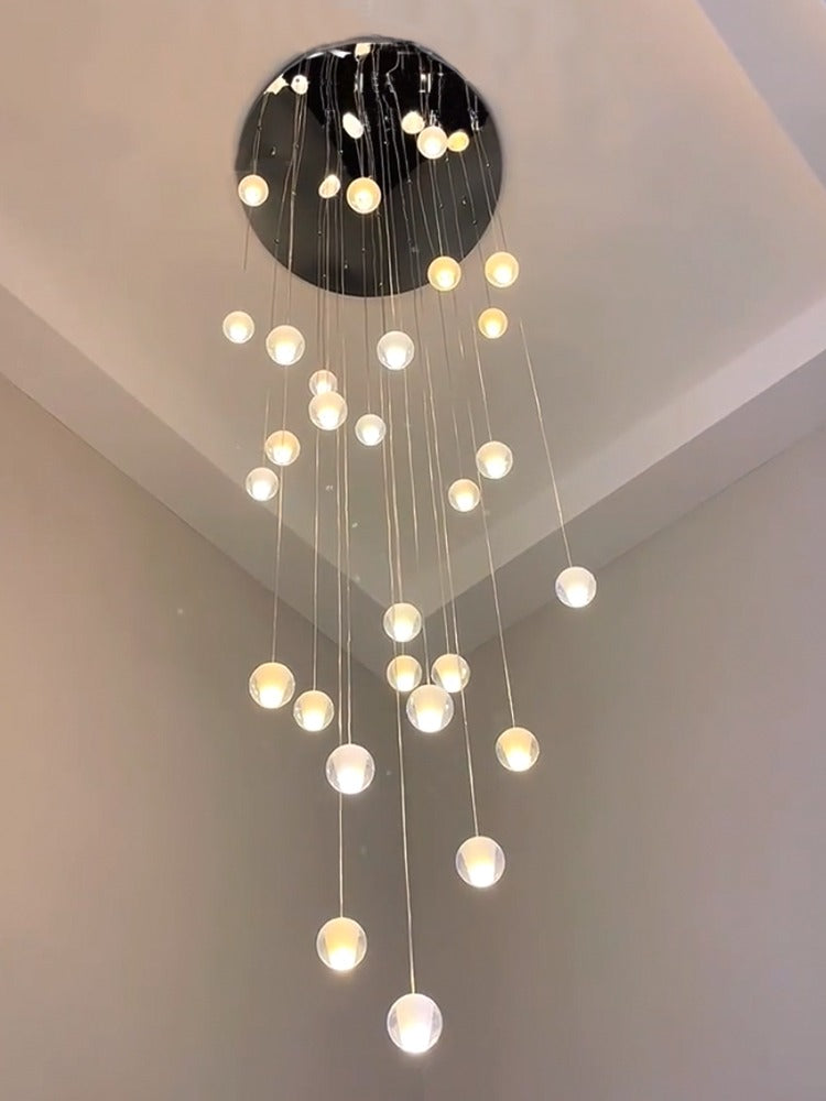 Crystal Bubble Ball Staircase Pendant Light