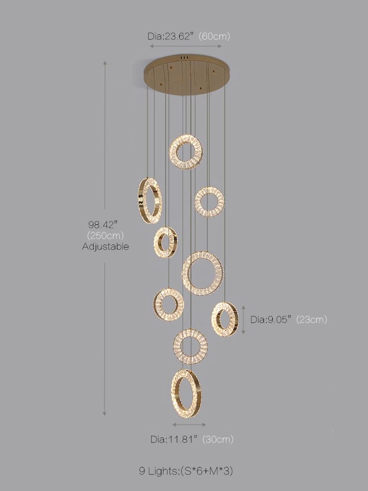 Circle Decorative Crystal Chandelier