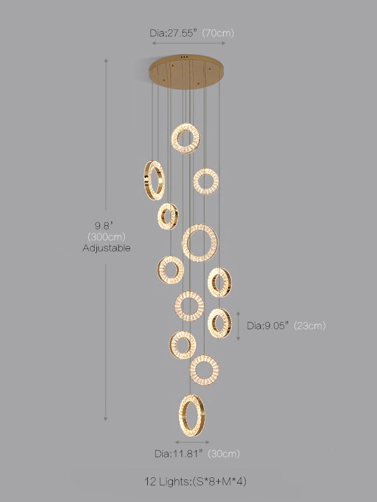 Circle Decorative Crystal Chandelier