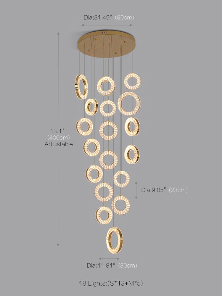 Circle Decorative Crystal Chandelier