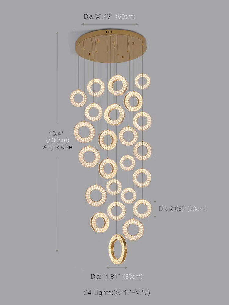 Circle Decorative Crystal Chandelier