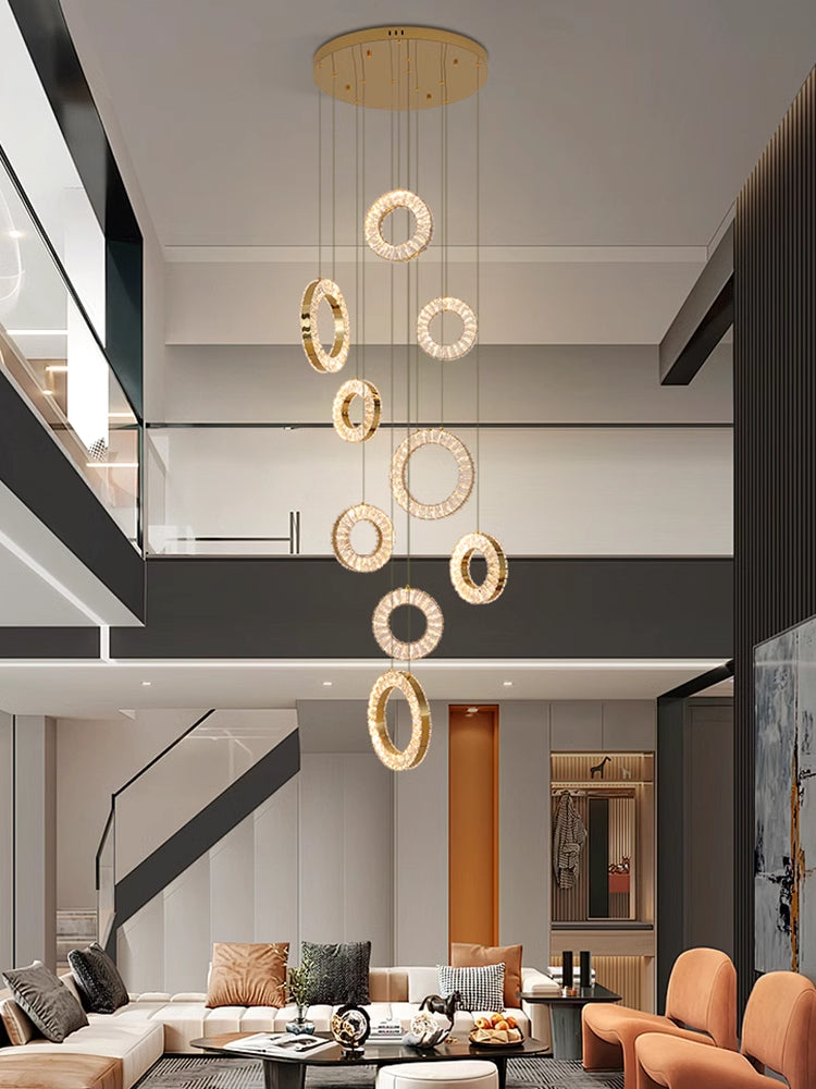 Circle Decorative Crystal Chandelier