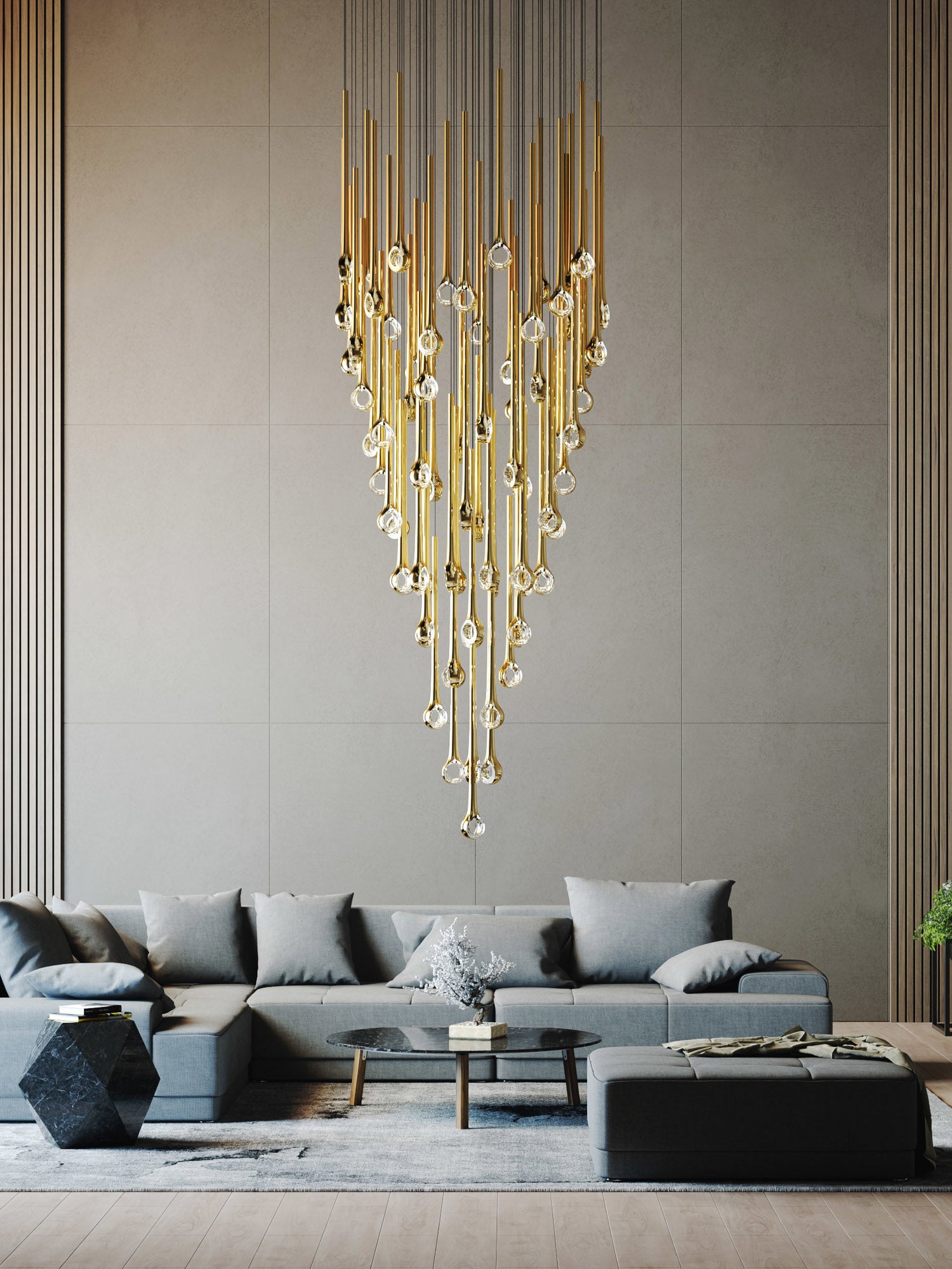 Contemporary Eyelet Chandelier