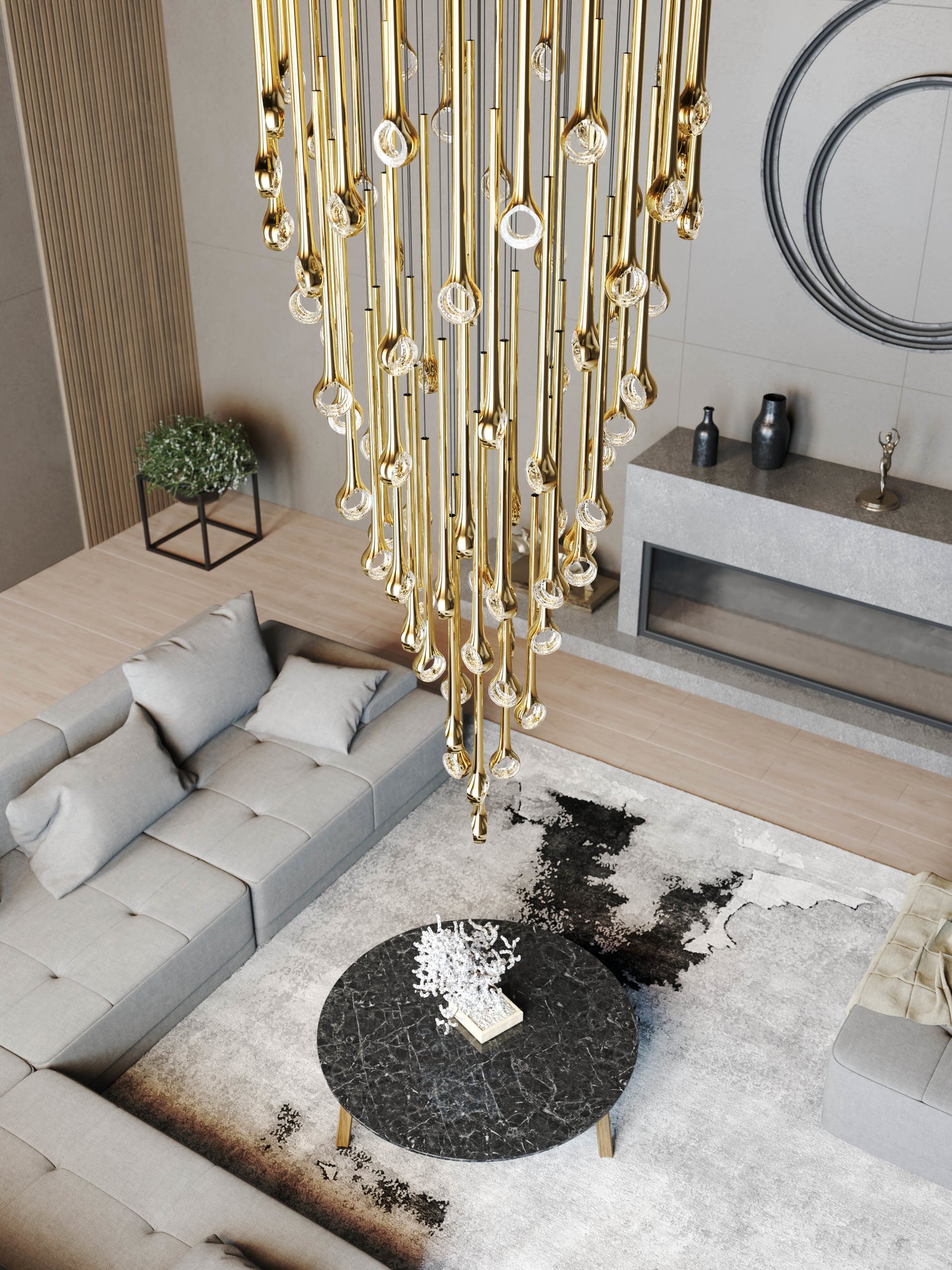 Contemporary Eyelet Chandelier