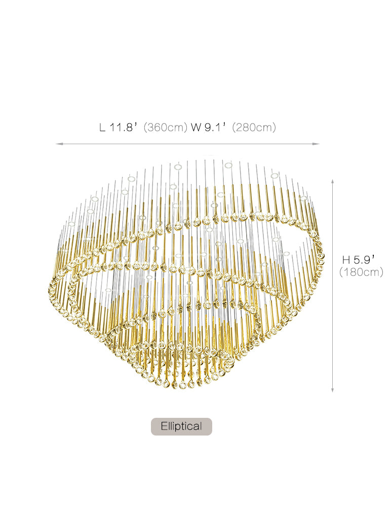 Contemporary Eyelet Chandelier