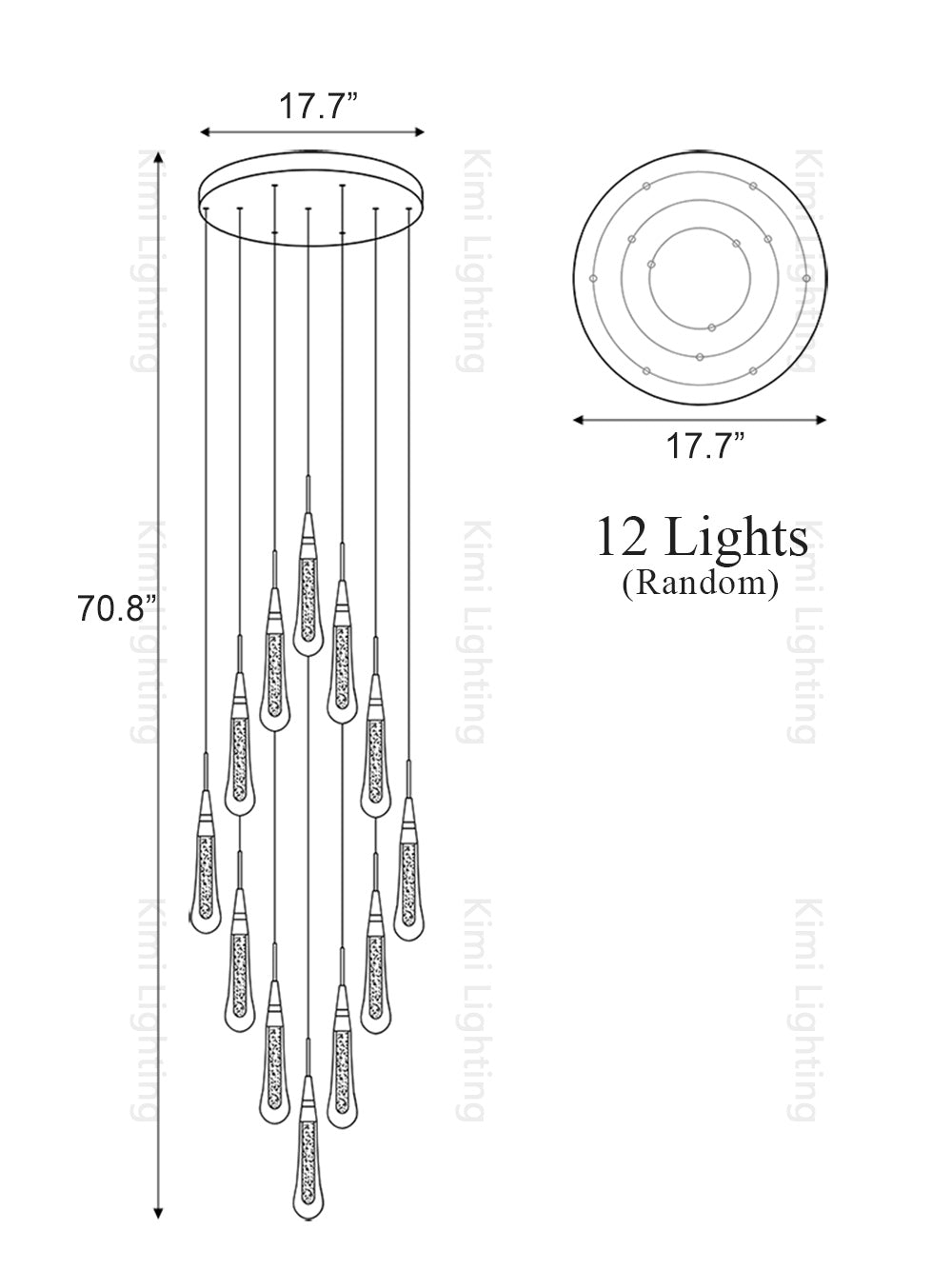 Crystal Raindrop Pendant Light