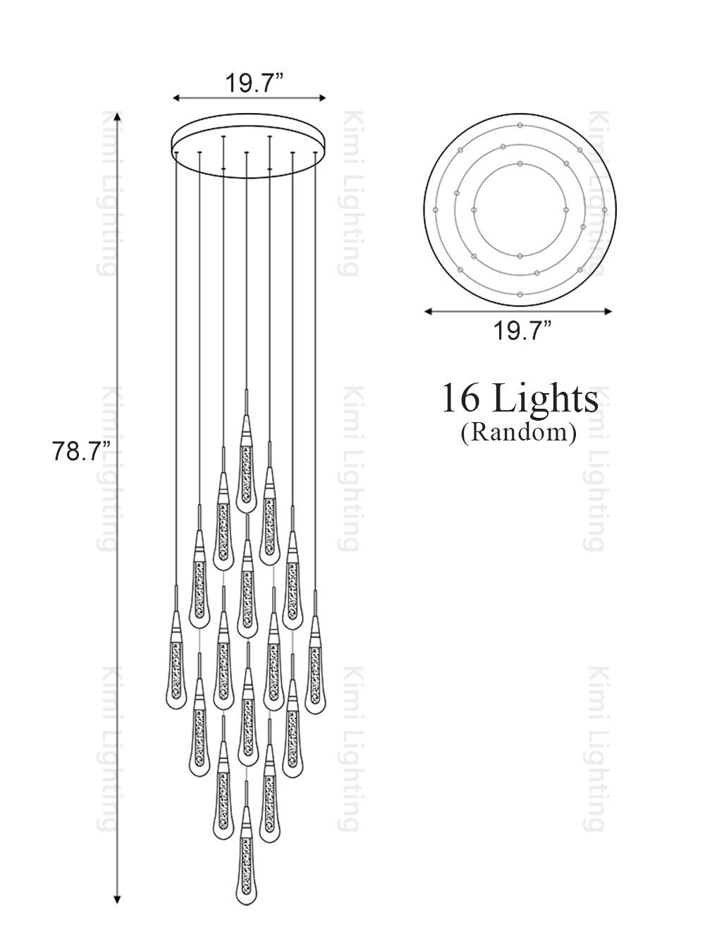 Crystal Raindrop Pendant Light