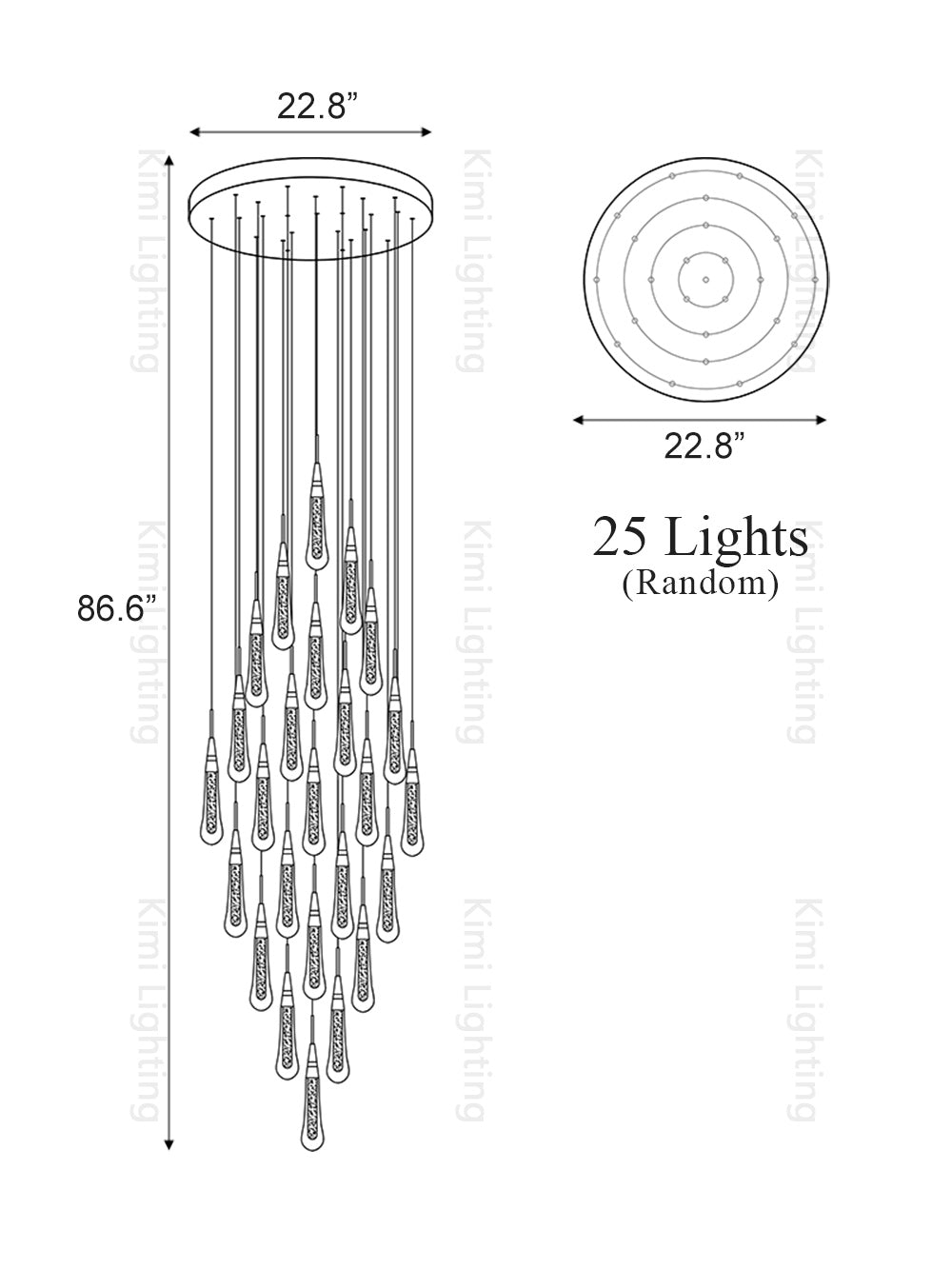 Crystal Raindrop Pendant Light