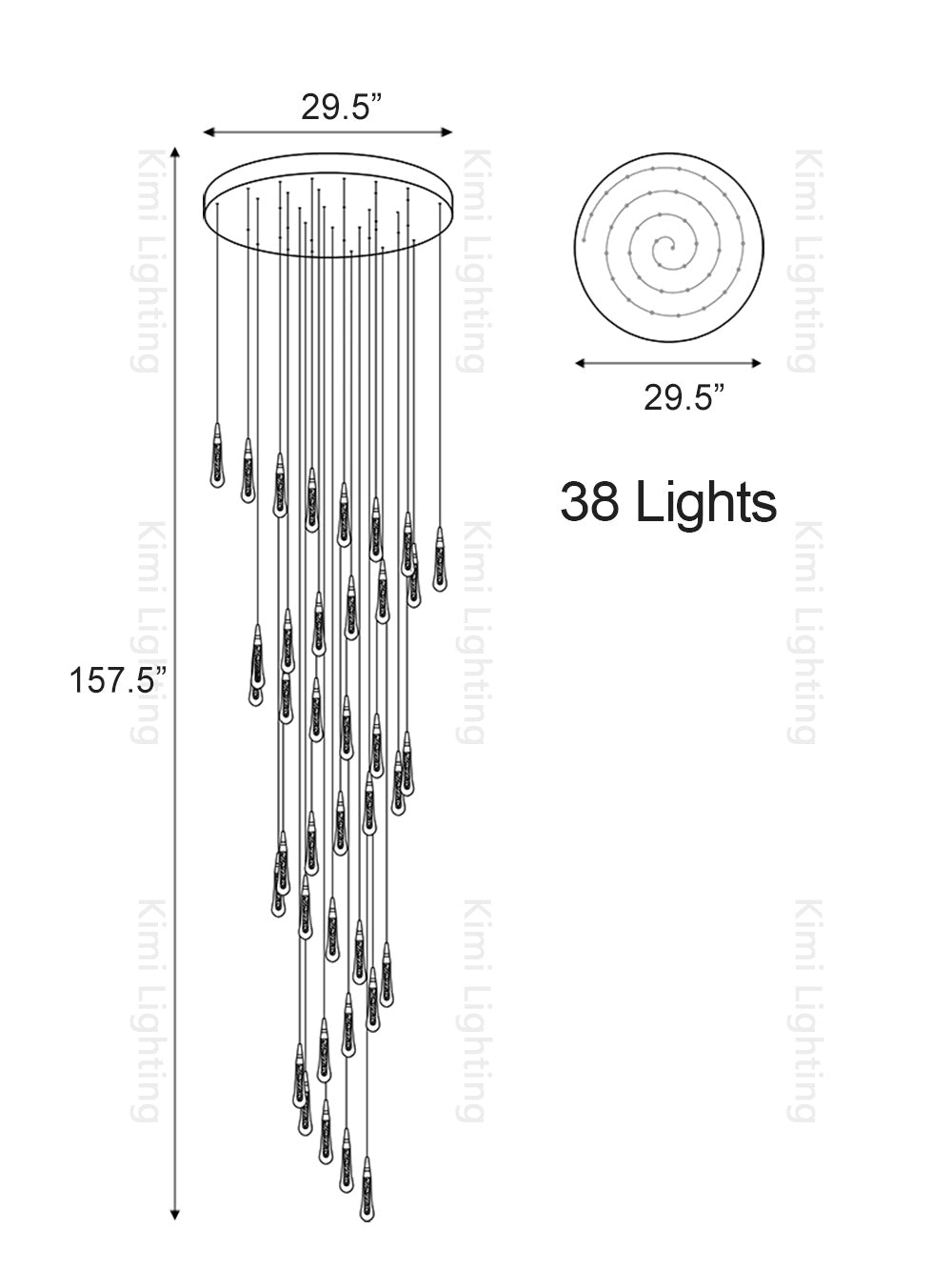 Crystal Raindrop Pendant Light