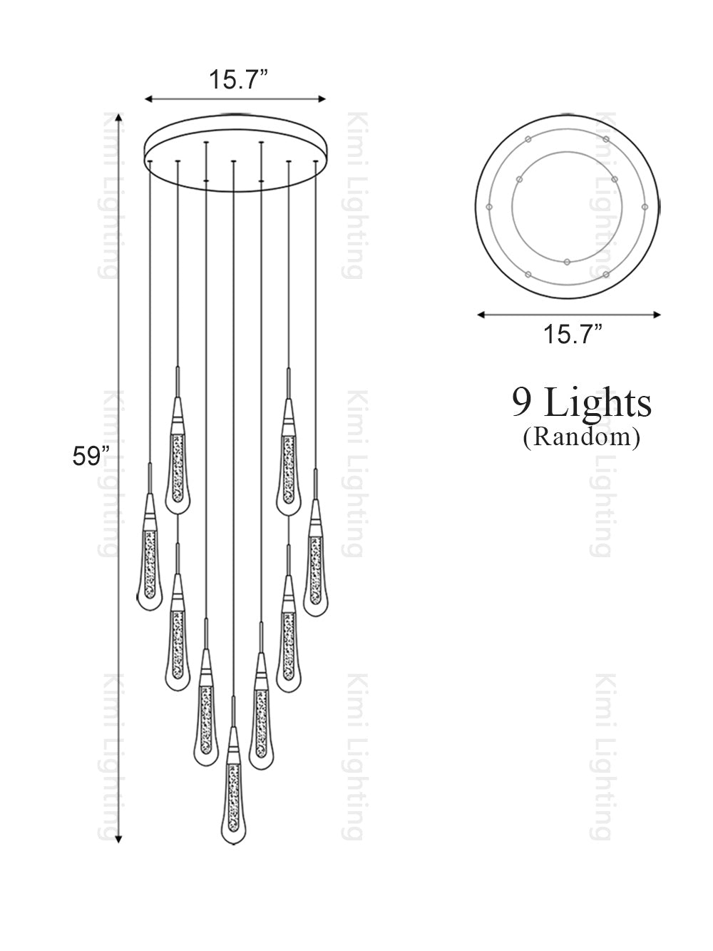 Crystal Raindrop Pendant Light