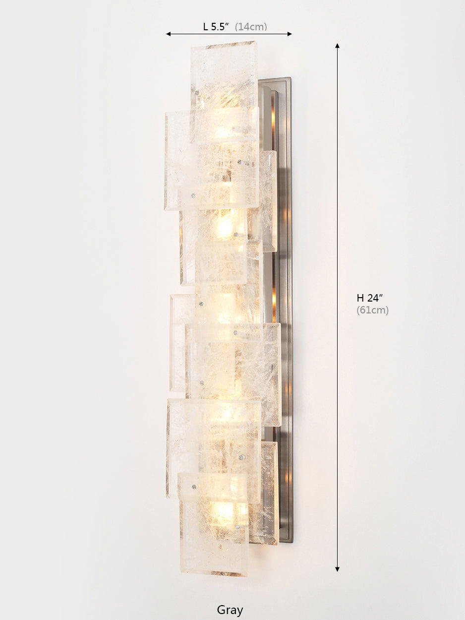 ESTÉREL Collection Matte Crystal Wall Sconce