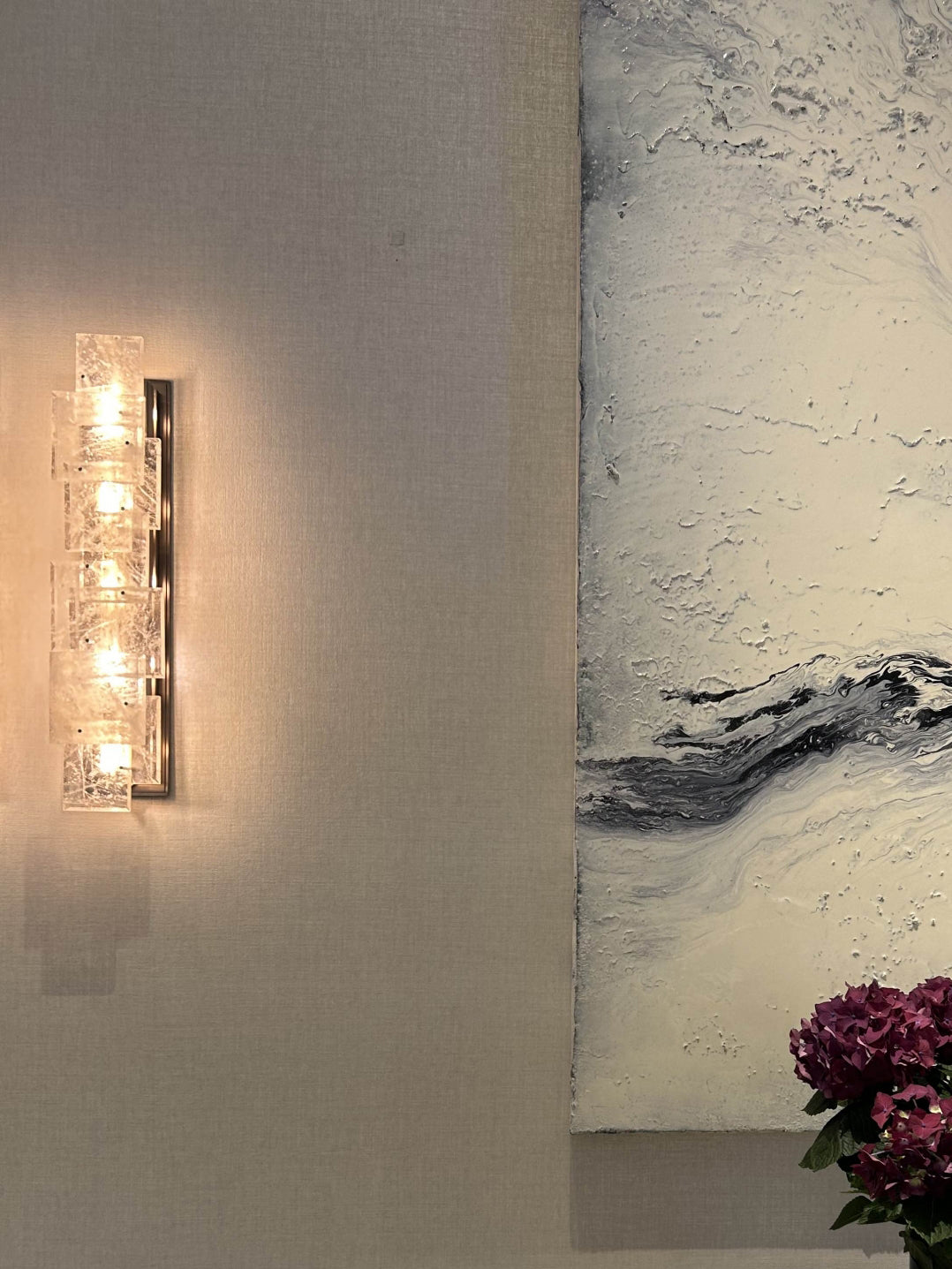 ESTÉREL Collection Matte Crystal Wall Sconce