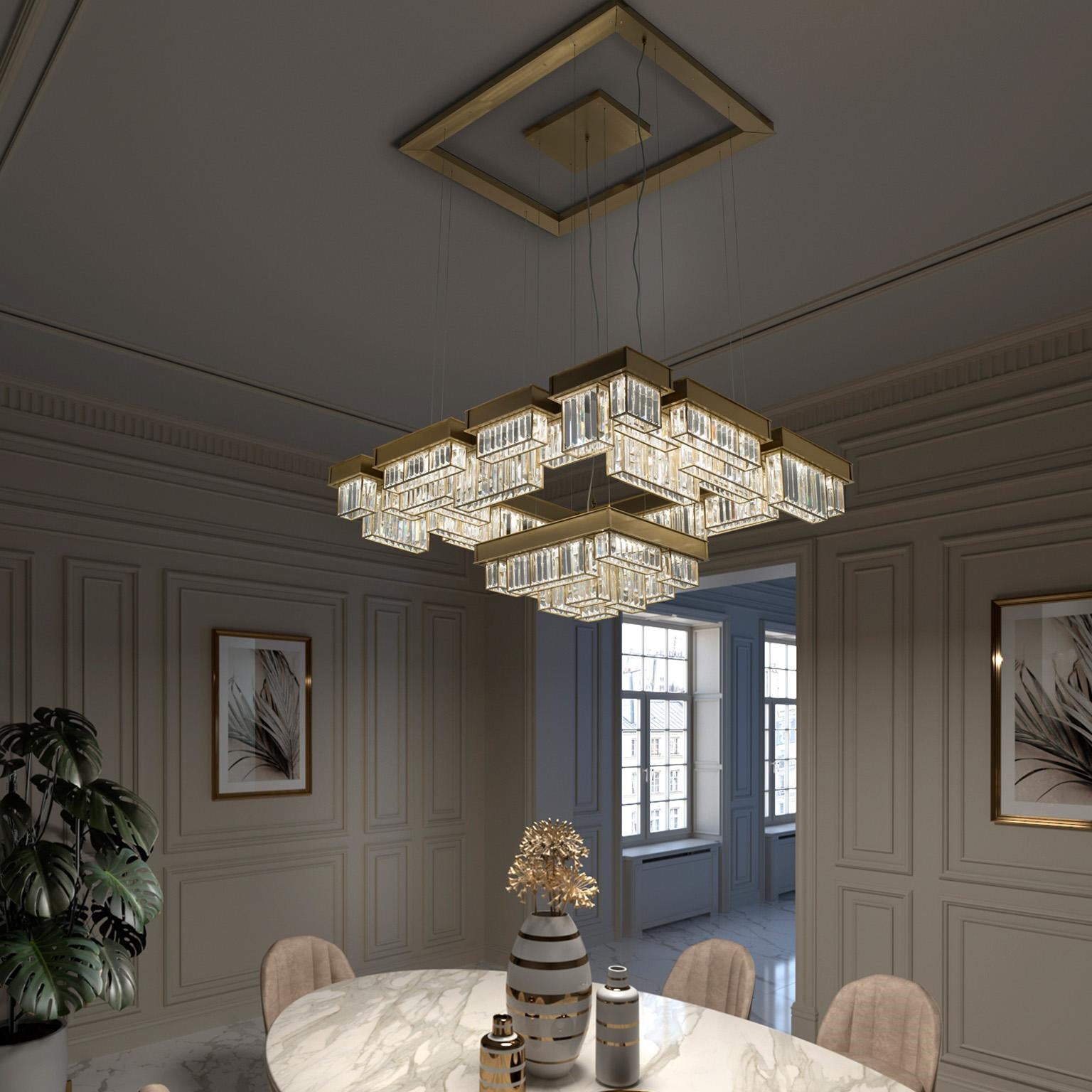 Gisele Satin Crystal chandeliers