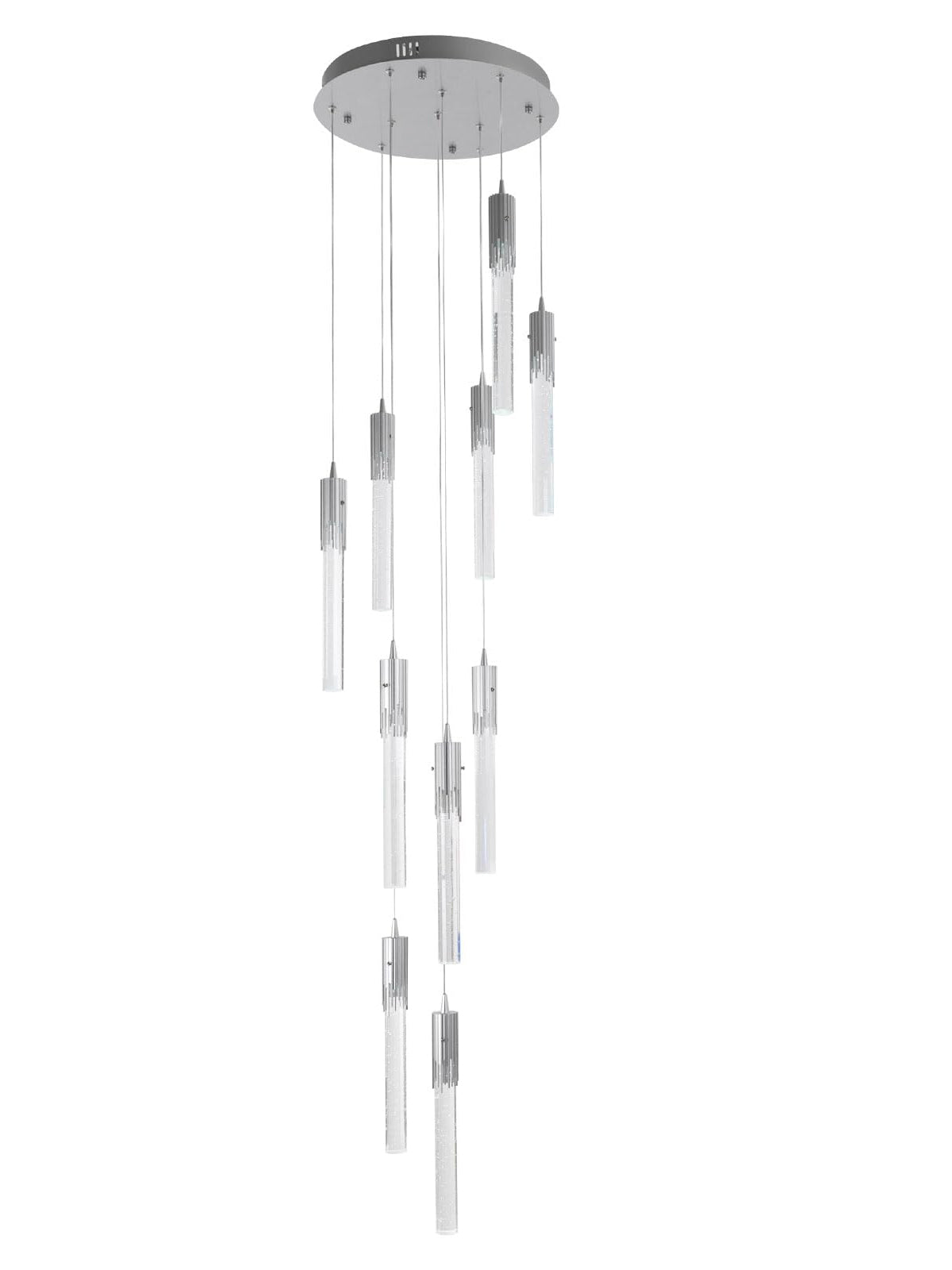 Crystal Bubble Column Pendant Light