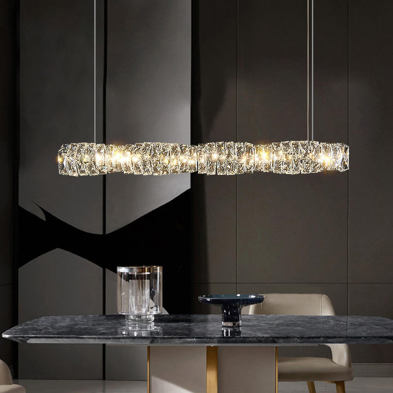 Modern Strip Crystal Pendant Light