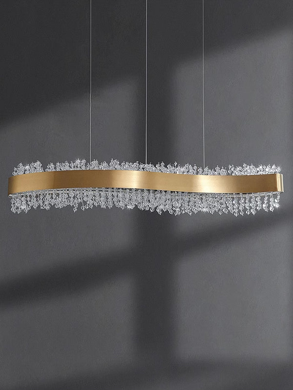 Luxury Linear Crystal Chandelier