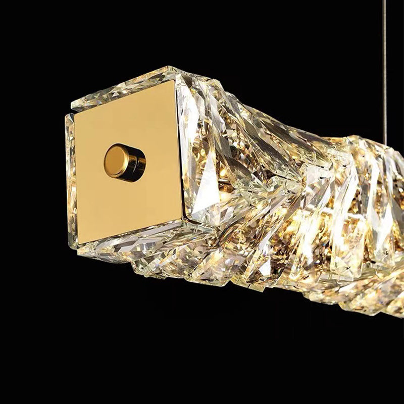 Modern Strip Crystal Pendant Light