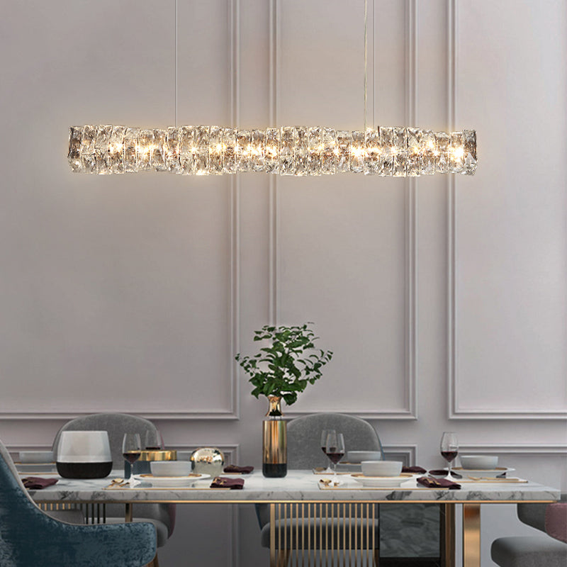 Modern Strip Crystal Pendant Light