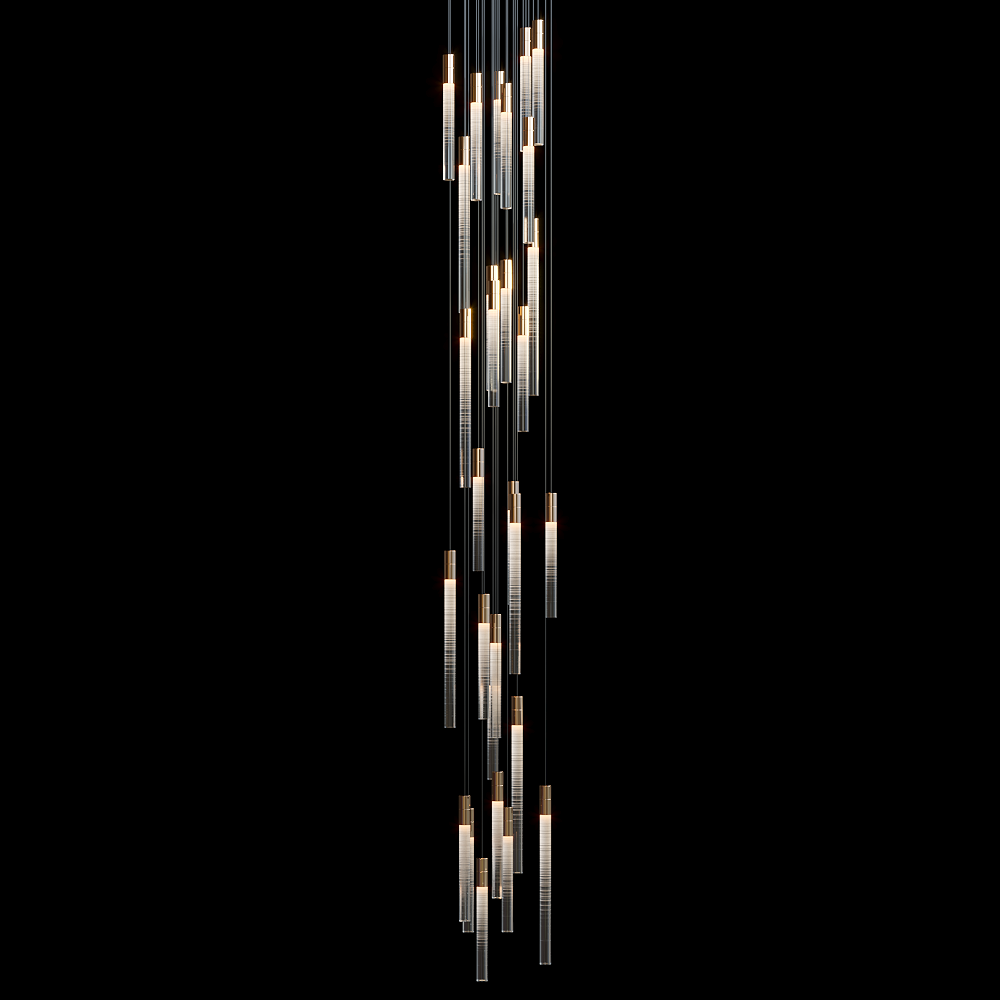 Cylindrical Crystal Chandelier