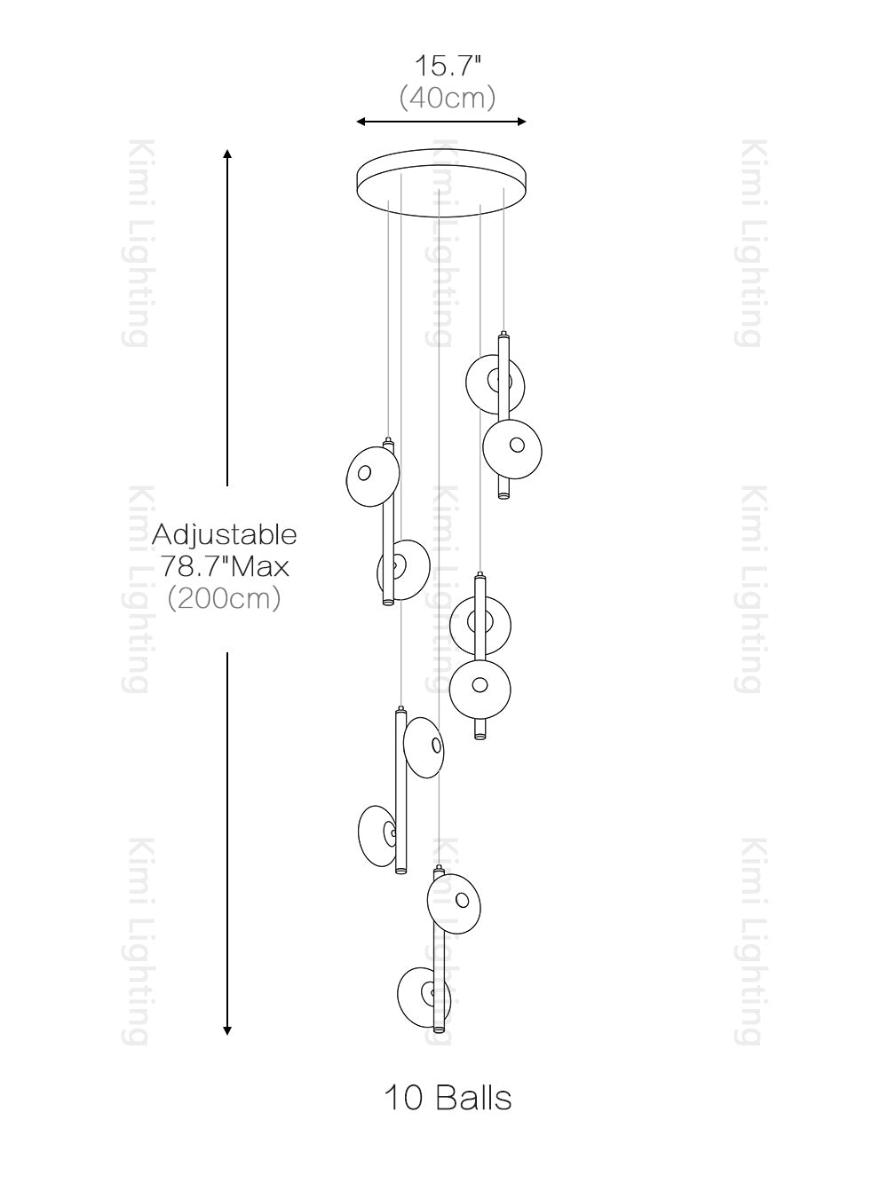 Oval UFO Staircase Pendant Lighting