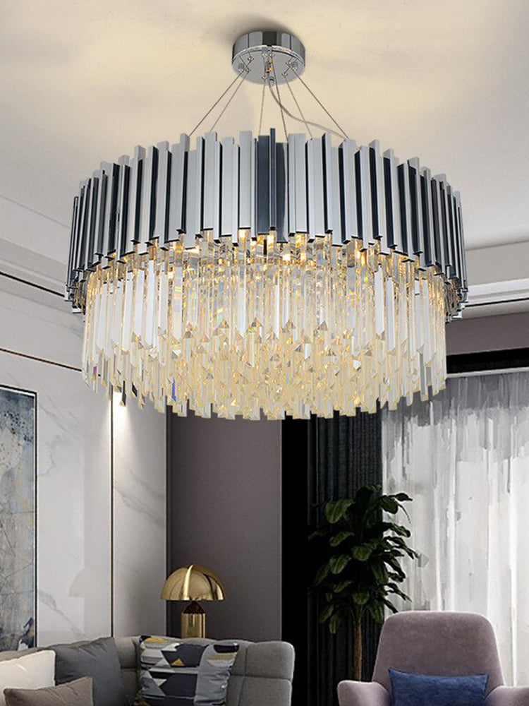 Gio Collection Round Crystal Chandelier