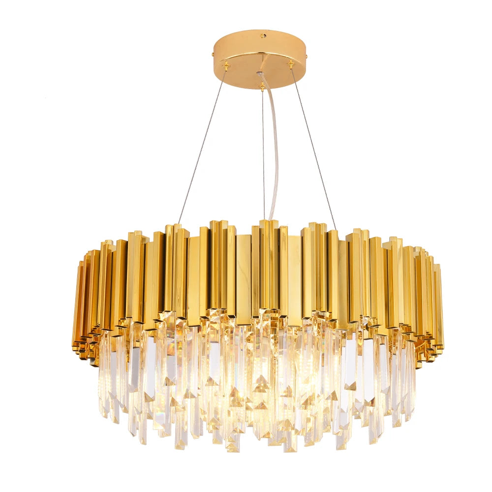 Gio Collection Round Crystal Chandelier