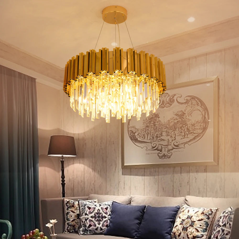 Gio Collection Round Crystal Chandelier