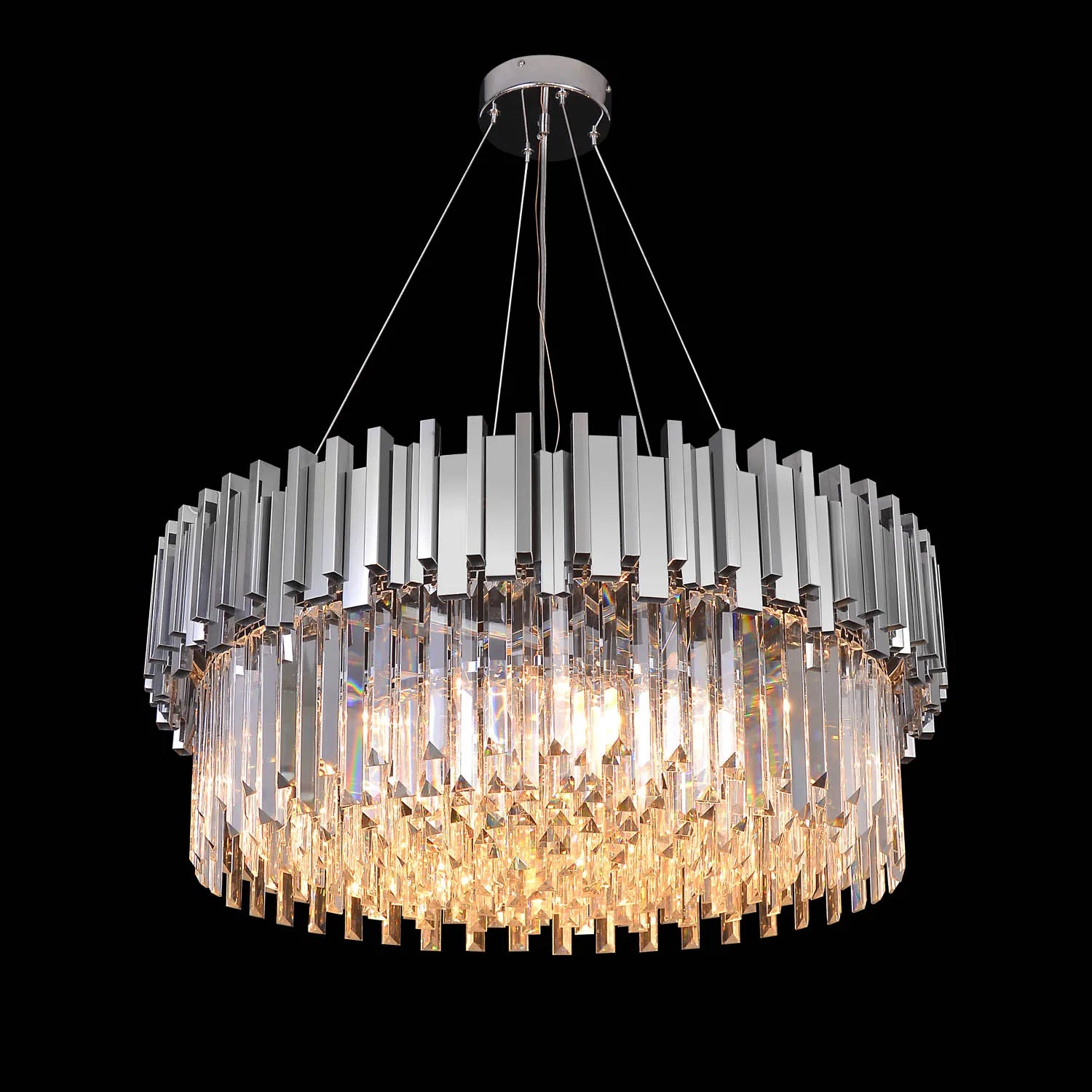 Gio Collection Round Crystal Chandelier