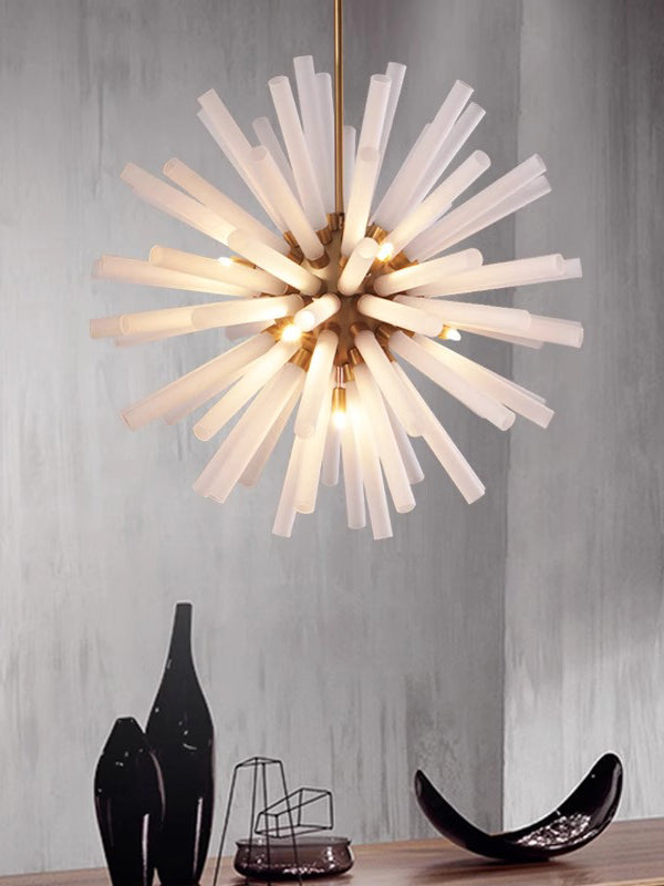 Satellite Glass Tube Chandelier