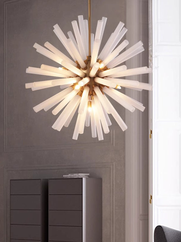 Satellite Glass Tube Chandelier