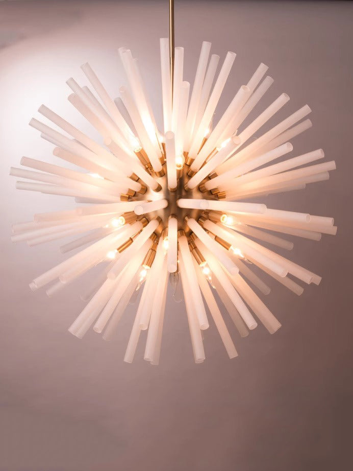 Satellite Glass Tube Chandelier