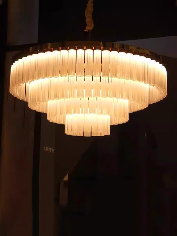 Satin Brass Chandelier