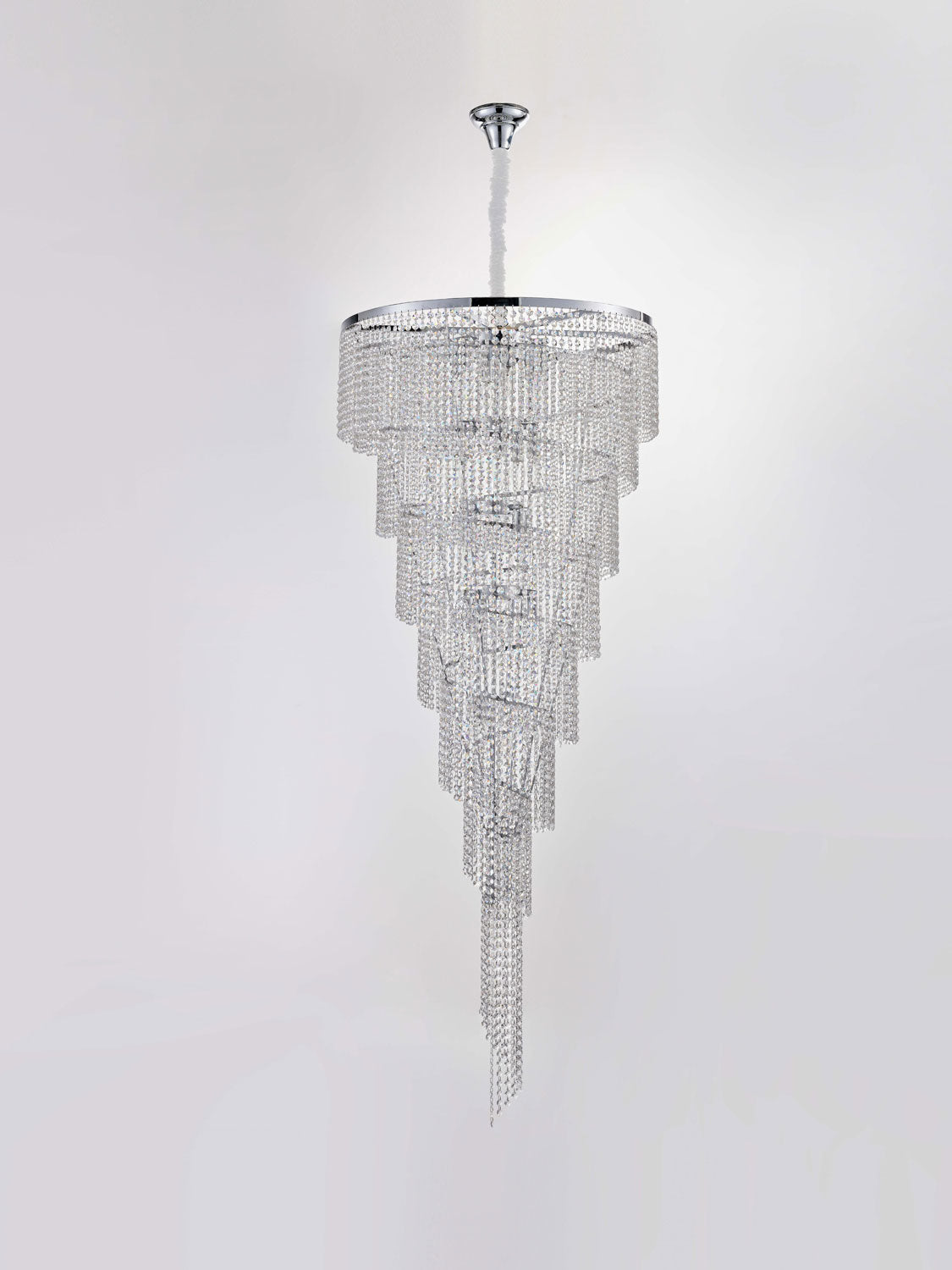 Spiral Large Crystal Chandelier