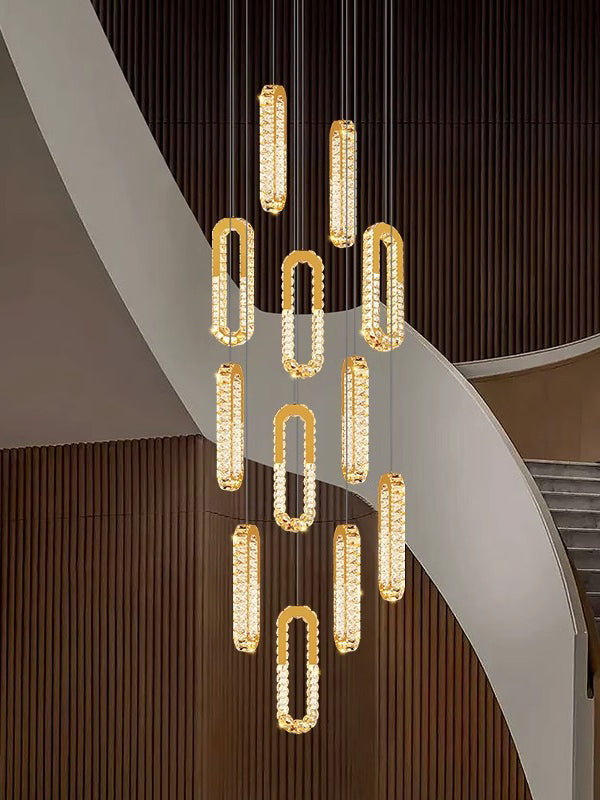 U-Shaped Pendant Crystal Chandelier