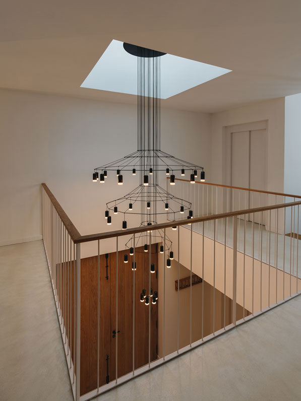 Unique Wireflow Pendant Staircase Long Fixture