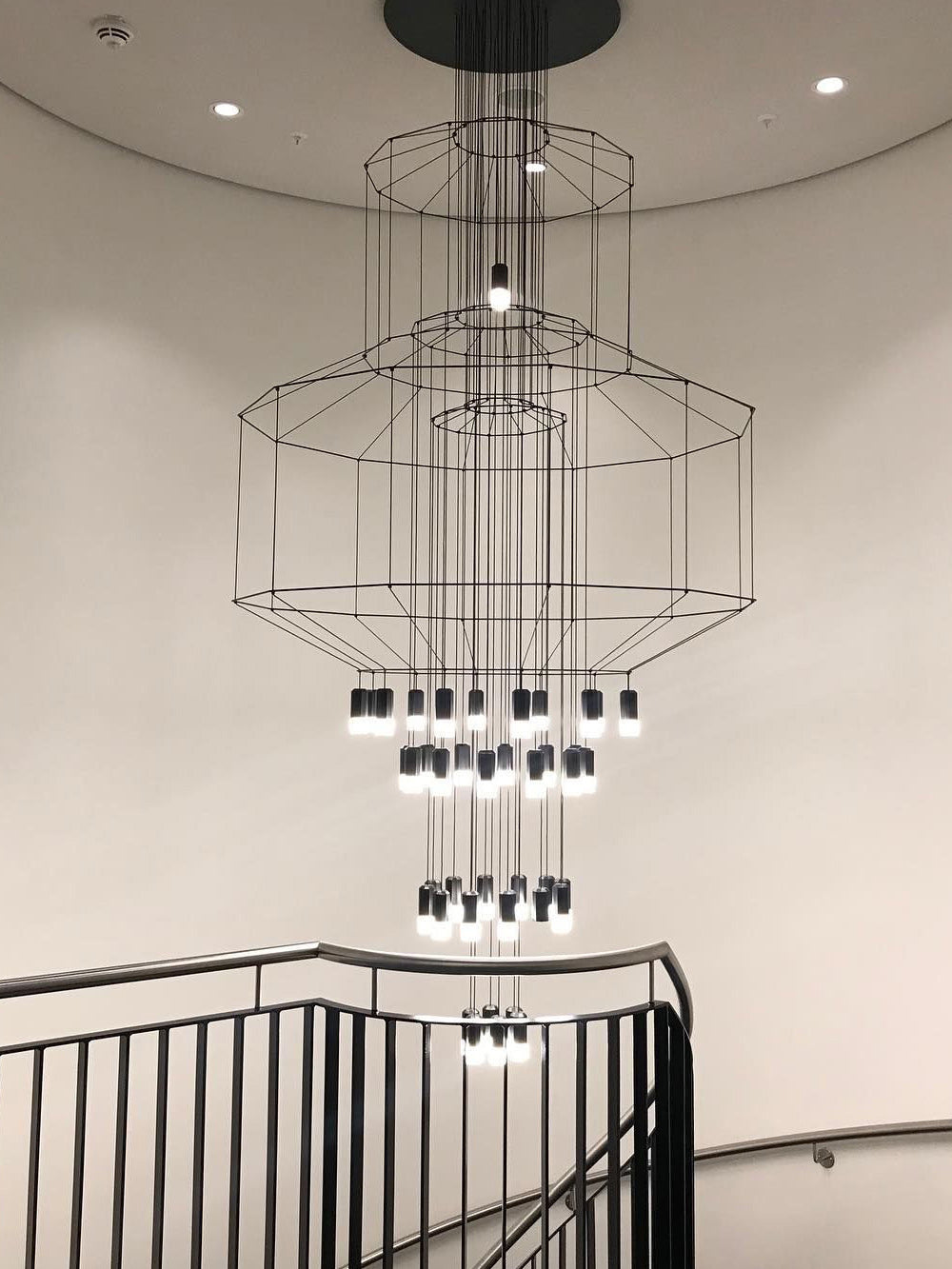 Unique Wireflow Pendant Staircase Long Fixture