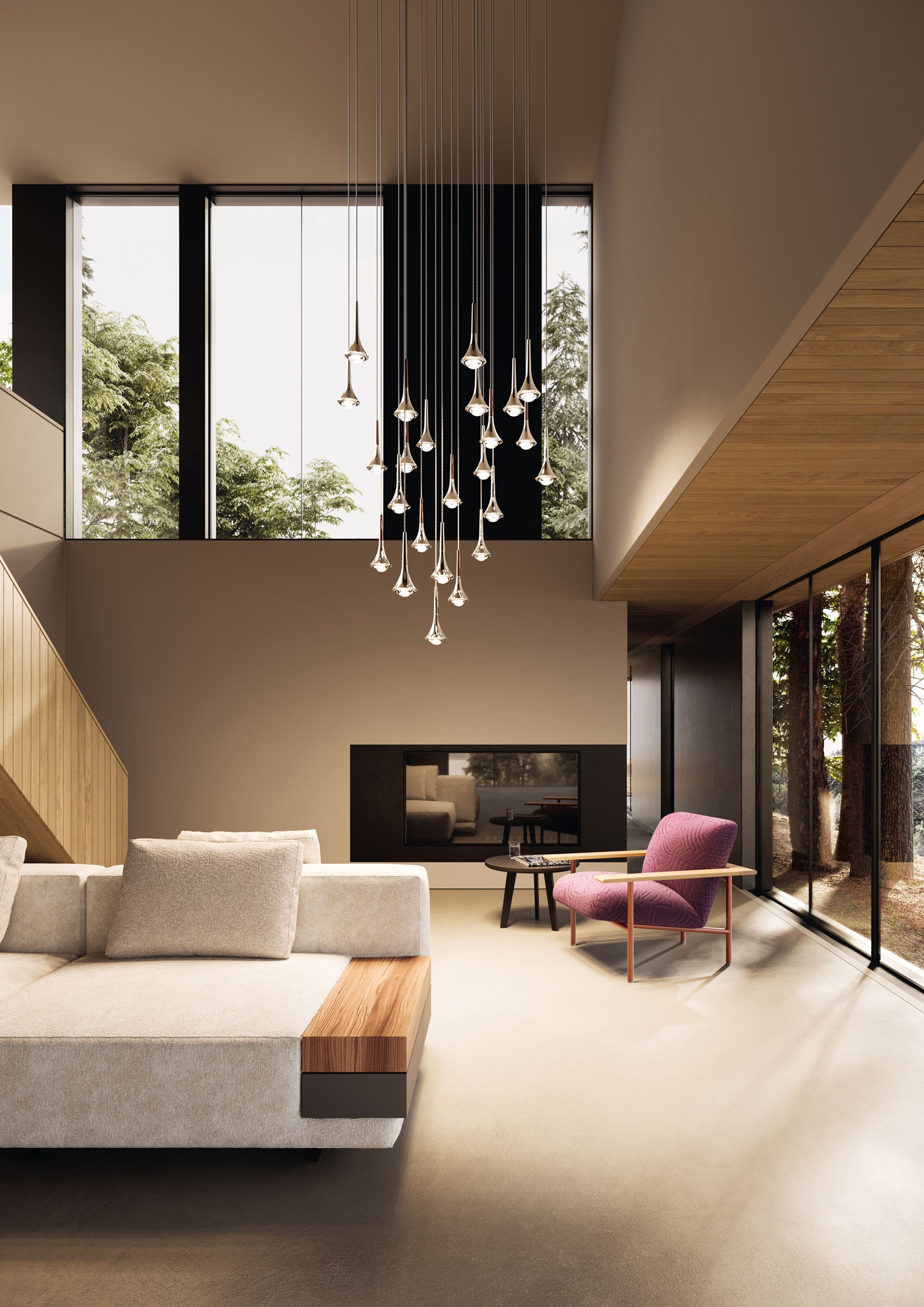 Rain Cluster Suspension Pendant Lighting