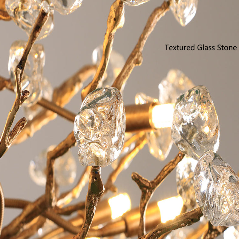 Brass-Branches-Chandelier-Handmade-Glass-Stone