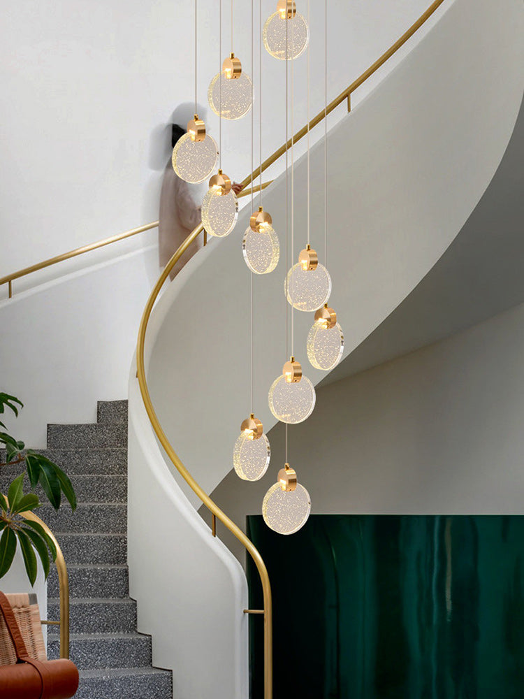 Bubble Crystal Staircase Pendant Light