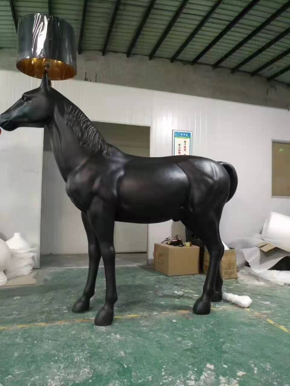 Decorativing-Black-Horse-Lamp-Life-Size-Floor-Lamp