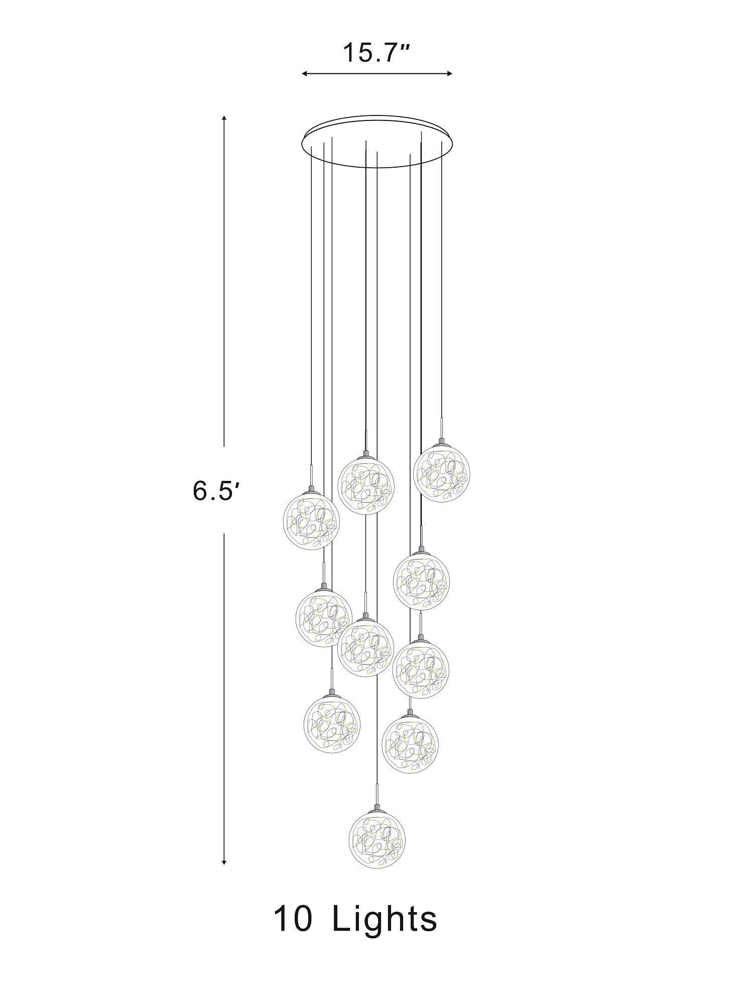 Mirror Glass Ball Pendant Lighting