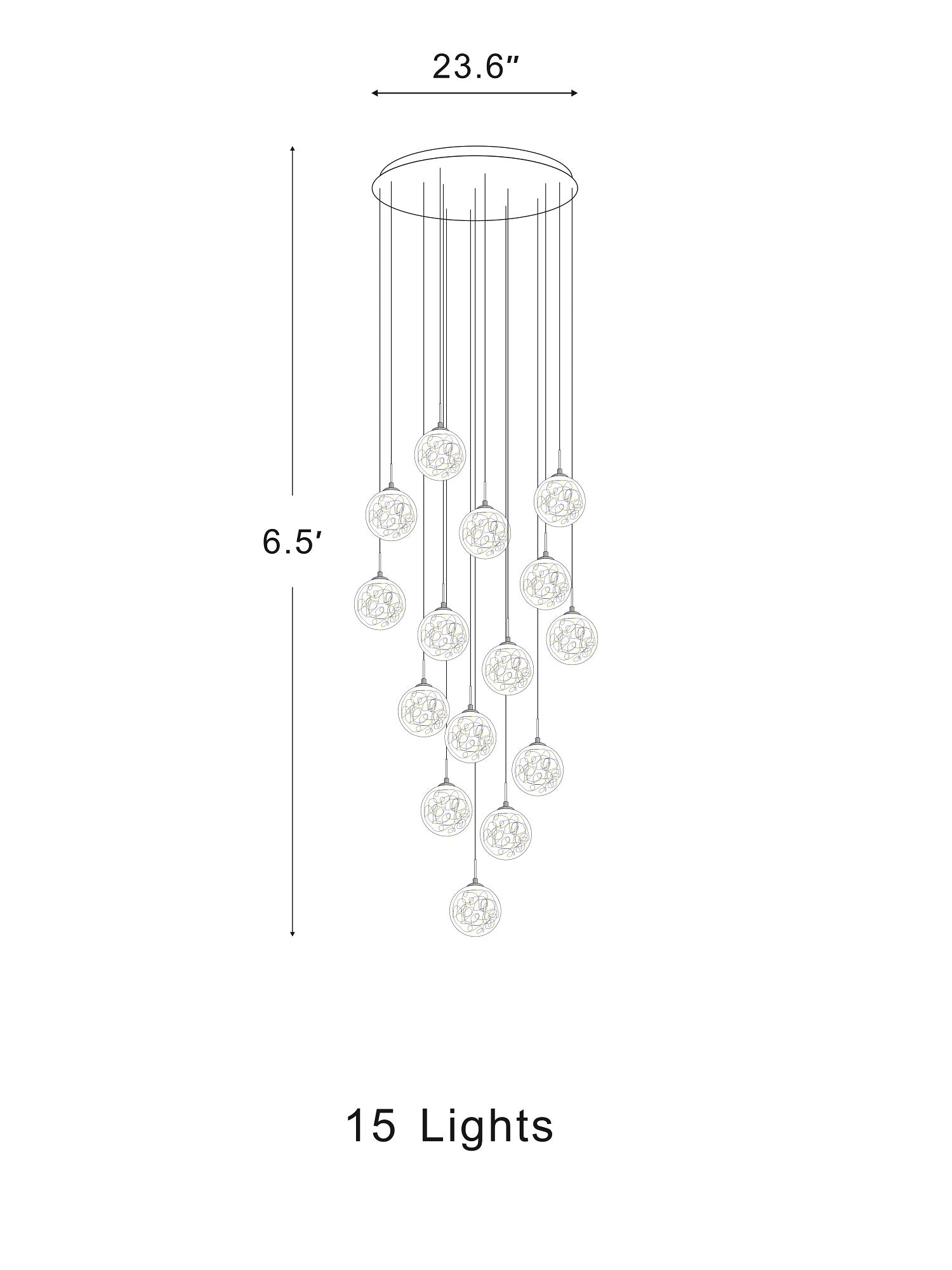 Mirror Glass Ball Pendant Lighting