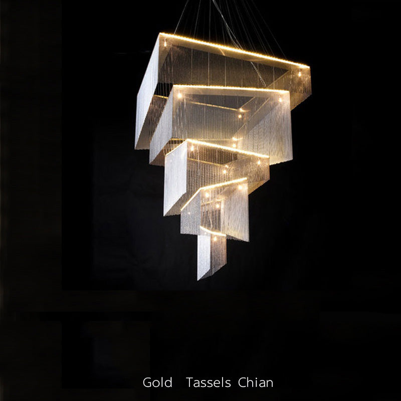 Modern-Metal-Chain-Chandelier-Duplex-Lighting-Fixture