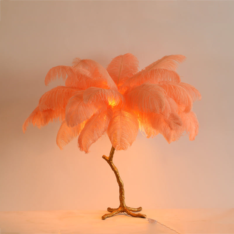 Ostrich-Feather-Table-Lamp-Brass-Palm-Tree-Lamp