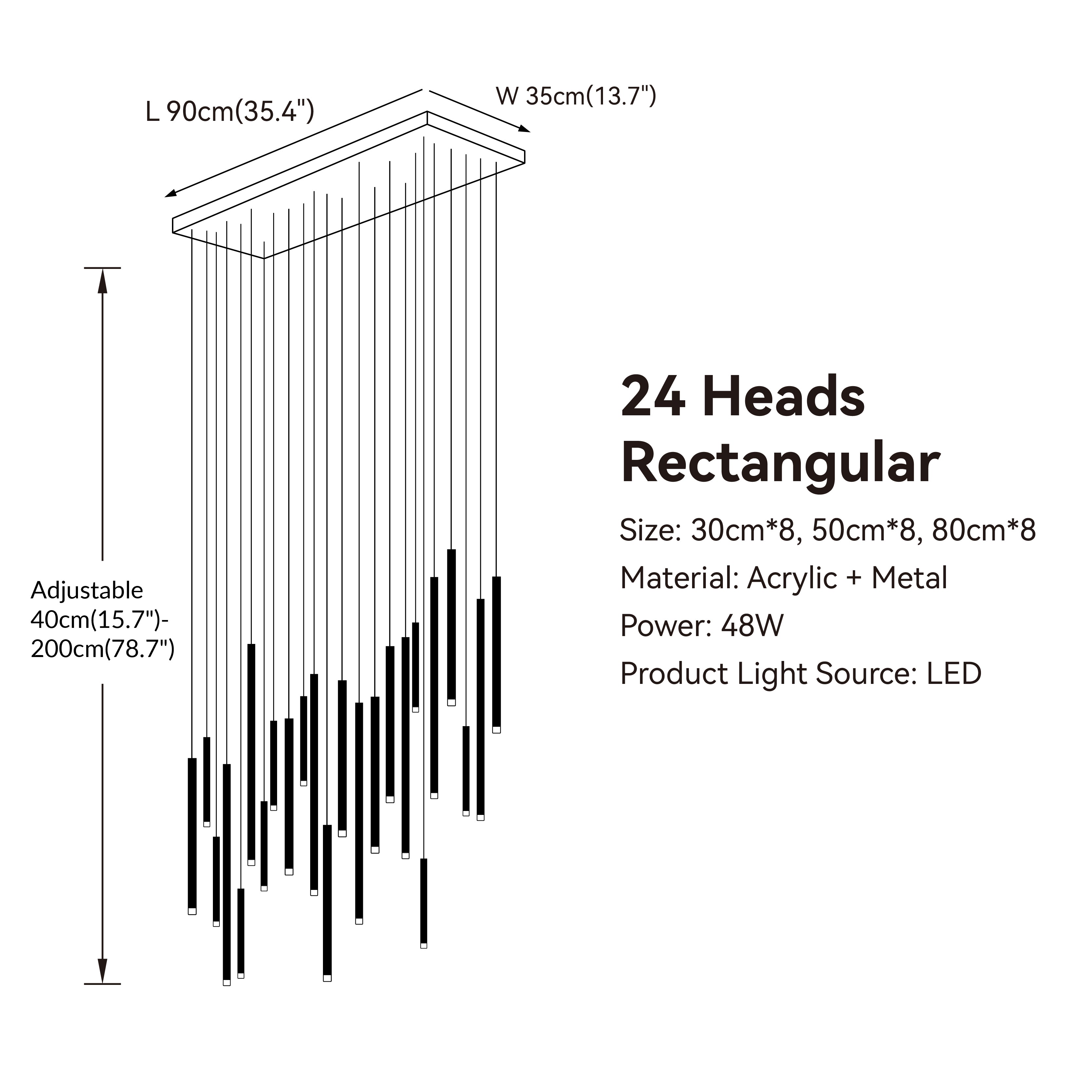 Modern Tube Suspension Pendant Light