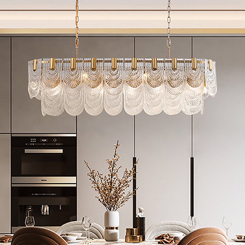 decorative-pattern-glass-round-chandelier
