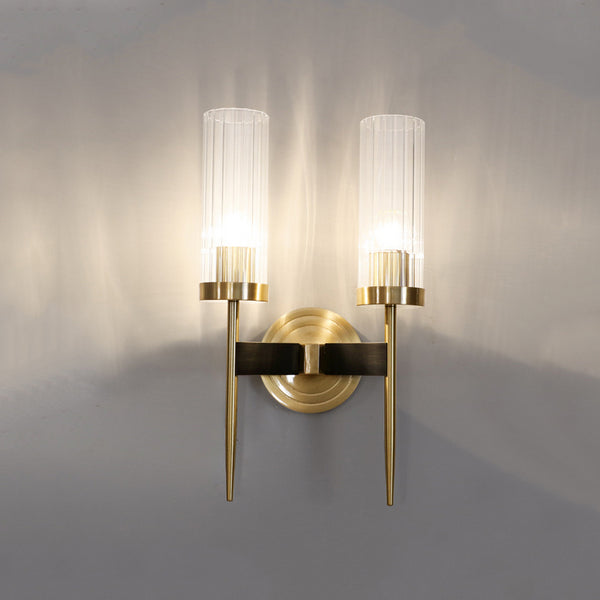 fluted-clear-glass-column-brass-wall-sconce