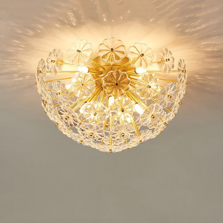 Flower Half-Globe Ceiling Light